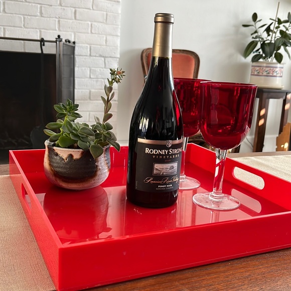 CB2 Accents Cb2 Orange Lucite Tray Poshmark